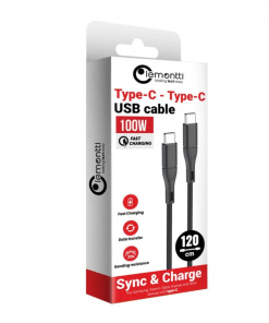 Cablu Lemontti Super Fast Charge Type-C la Type-C, PD 100W, - imagine 2