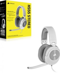 Casti Gaming Head-band Corsair HS55 STEREO, Wired, Alb - imagine 4