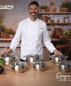 SEMIOALA INOX+CAPAC 24X13.5 CM, 6L, NICOLAI TAND, ORIGINI, COOKING BY - imagine 5