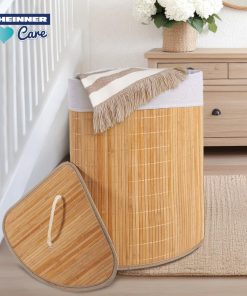 COS DE RUFE DIN BAMBUS  PENTRU COLT, 35x35x60 CM, - imagine 2