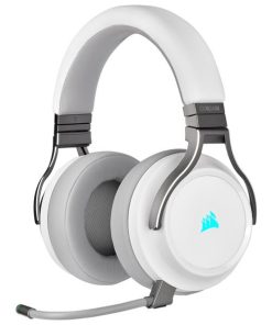 Casti Gaming Head-band Corsair Virtuoso RGB, Wireless/Wired, Alb