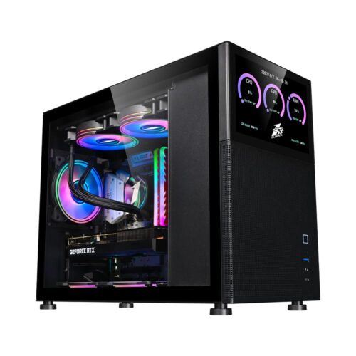Carcasa 1stPlayer® MI6-EV, Micro-ATX, display 8 inches, 4 ventilatoare aRGB,