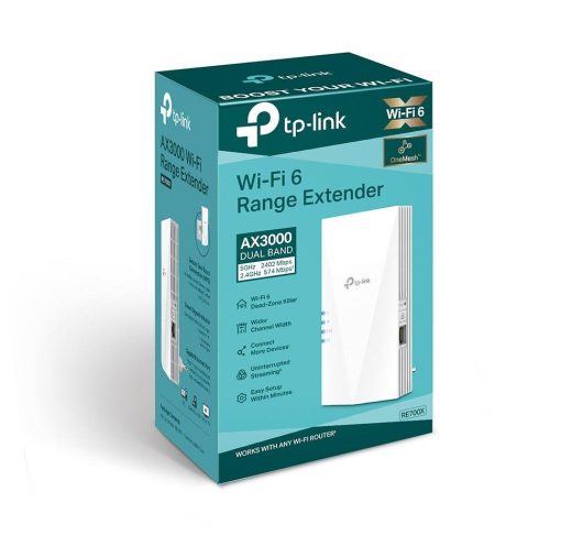 TP-link AX3000 Wi-Fi Mesh Range Extender, RE700X, 1 Port Ethernet - imagine 4