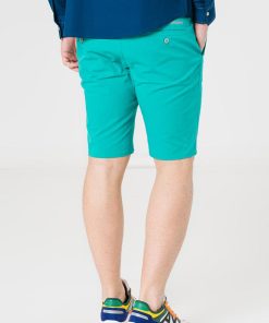 PANTALONI SCURT CASUAL BARBATI GREEN M - imagine 2