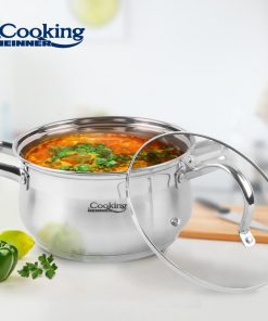 SEMIOALA INOX+CAPAC, 24 X 13.5 CM, 6.1 L, AMIRA, COOKING - imagine 4