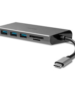Hub USB Lindy DST-Mini Plus, USB-C, 7 porturi, HDMI, RJ-45,