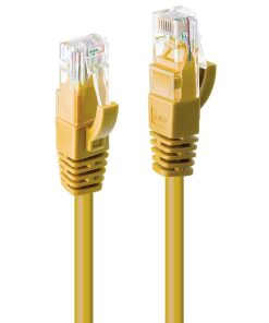 Cablu retea Lindy LY-48062, 1m Cat.6 U/UTP, Yellow - imagine 2