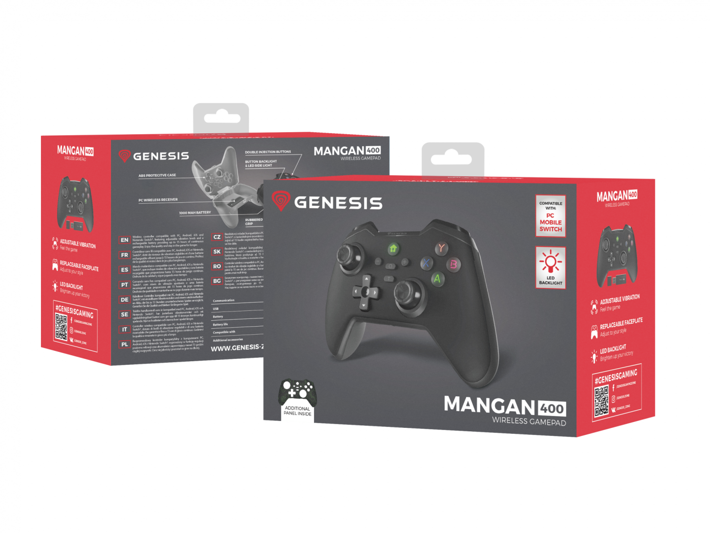 Controller wireless Genesis Mangan 400, tip Analog/Digital, interfata USB, bluetooth, - imagine 6