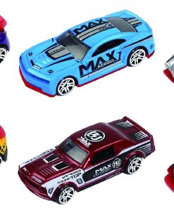 MACHETA DIE CAST, SET 6 MASINI CURSE, SCARA 1/64, 7.5CM, - imagine 2