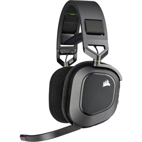 Casti Gaming Head-band CORSAIR HS80 RGB, Fara Fir, Negru