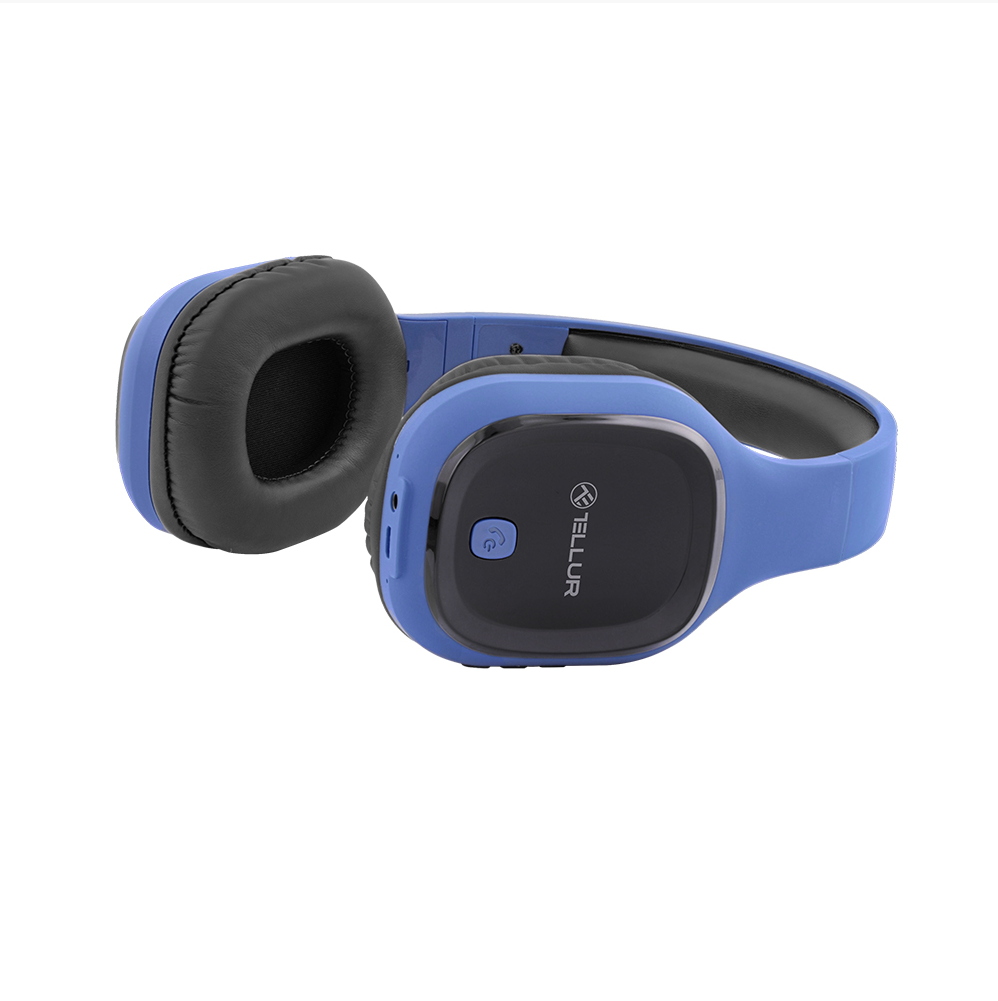 Casti Head-band Tellur Pulse, Wireless/Wired, Albastru - imagine 3