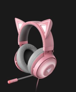 Casti Gaming Head-band Razer Kraken Kitty, Wired, noise-canceling, Roz - imagine 3