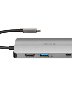 Hub USB D-Link DUB-M810, USB-C, 8 porturi, HDMI, RJ-45, Gri - imagine 3