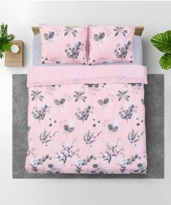 Lenjerie Dubla BBC 4 piese, 132TC - Rose - imagine 2