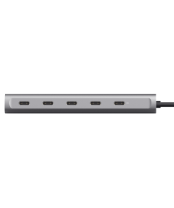 Hub USB Trust Halyx, USB-C, 5 porturi, Gri - imagine 5