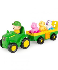 TRACTORAS CU REMORCA, ANIMALUTE SI SUNETE, JOHN DEERE