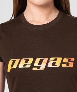 TRICOU  LOGO ORANGE FEMEI  COFFEE-L - imagine 2