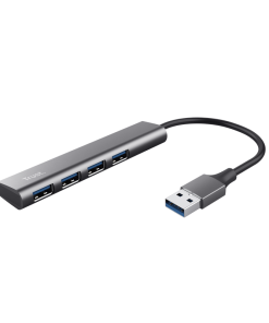 Hub USB Trust Halyx, USB-A, 4 porturi, Argintiu - imagine 2