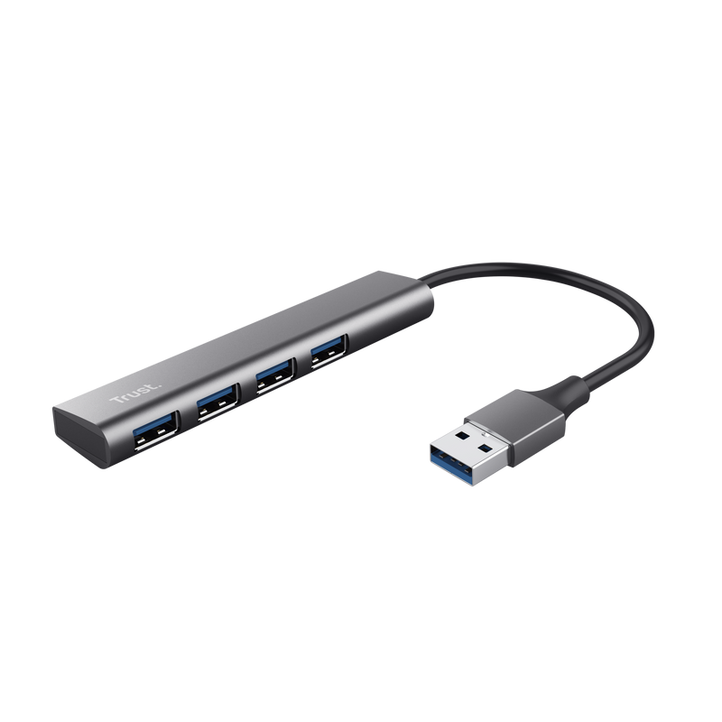 Hub USB Trust Halyx, USB-A, 4 porturi, Argintiu - imagine 3