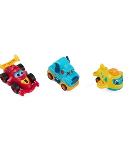 SET 3 VEHICULE ACTIONATE PRIN INERTIE- CAMION ALBASTRU, MASINA DE