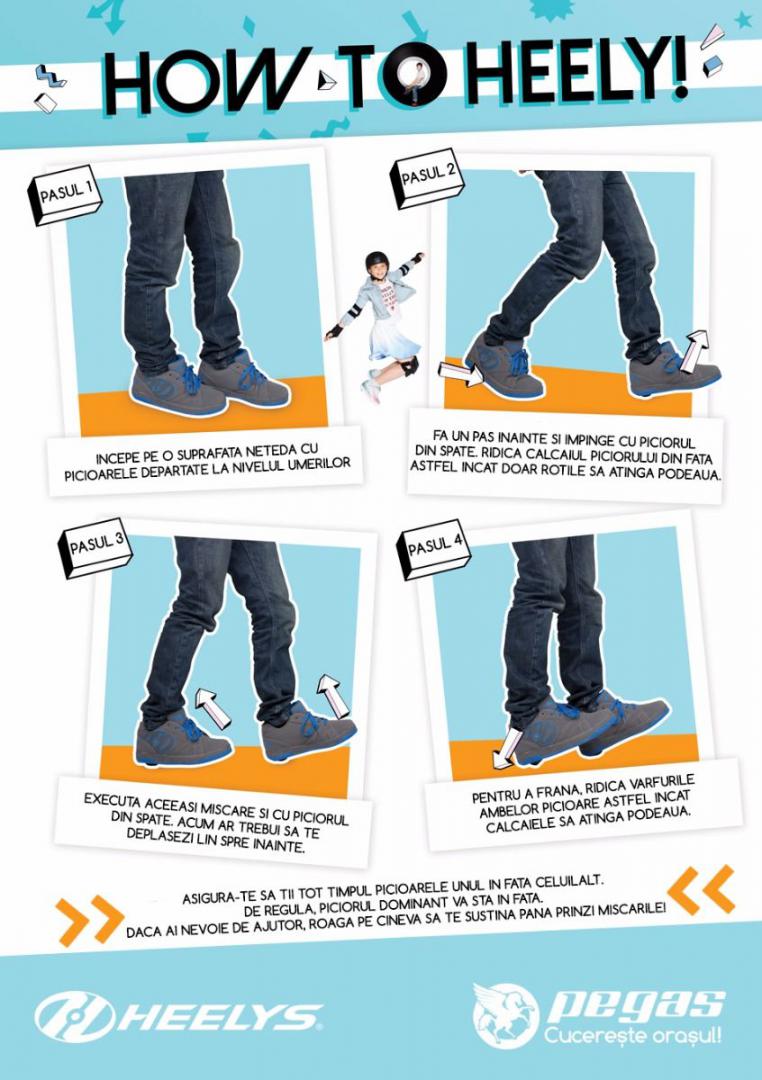 ROLE HEELYS FLOW 34 ALBASTRU NEGRU LIME - imagine 5