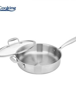 TIGAIE ADANCA INOX+CAPAC STICLA 28X7.5CM, ATOMIC3, COOKING BY HEINNER - imagine 3