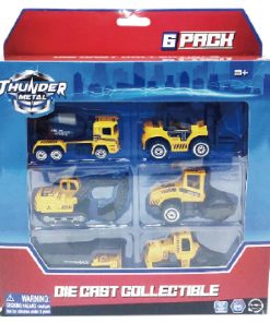 MACHETA DIE CAST, SET 6 UTILAJE, SCARA 1/64, 7.5CM, DIVERSE - imagine 4