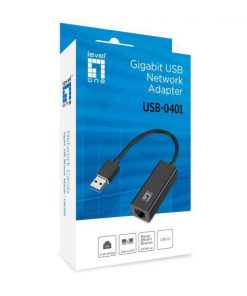LevelOne USB-0401, Gigabit USB Network Adapter, 23.4 x 16.5 x