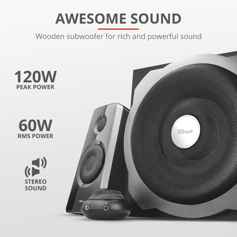Boxe Stereo Tytan 2.1 Speaker Set - black - imagine 4