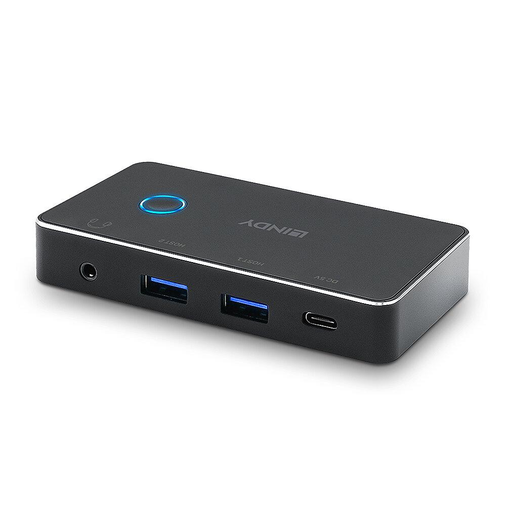 Hub USB Lindy 43387, USB-C, 4 porturi, Negru - imagine 3