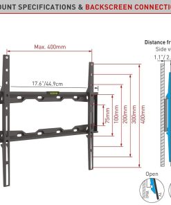 Suport TV de perete, Barkan E302+.B, Fix, 19"- 65", VESA - imagine 2