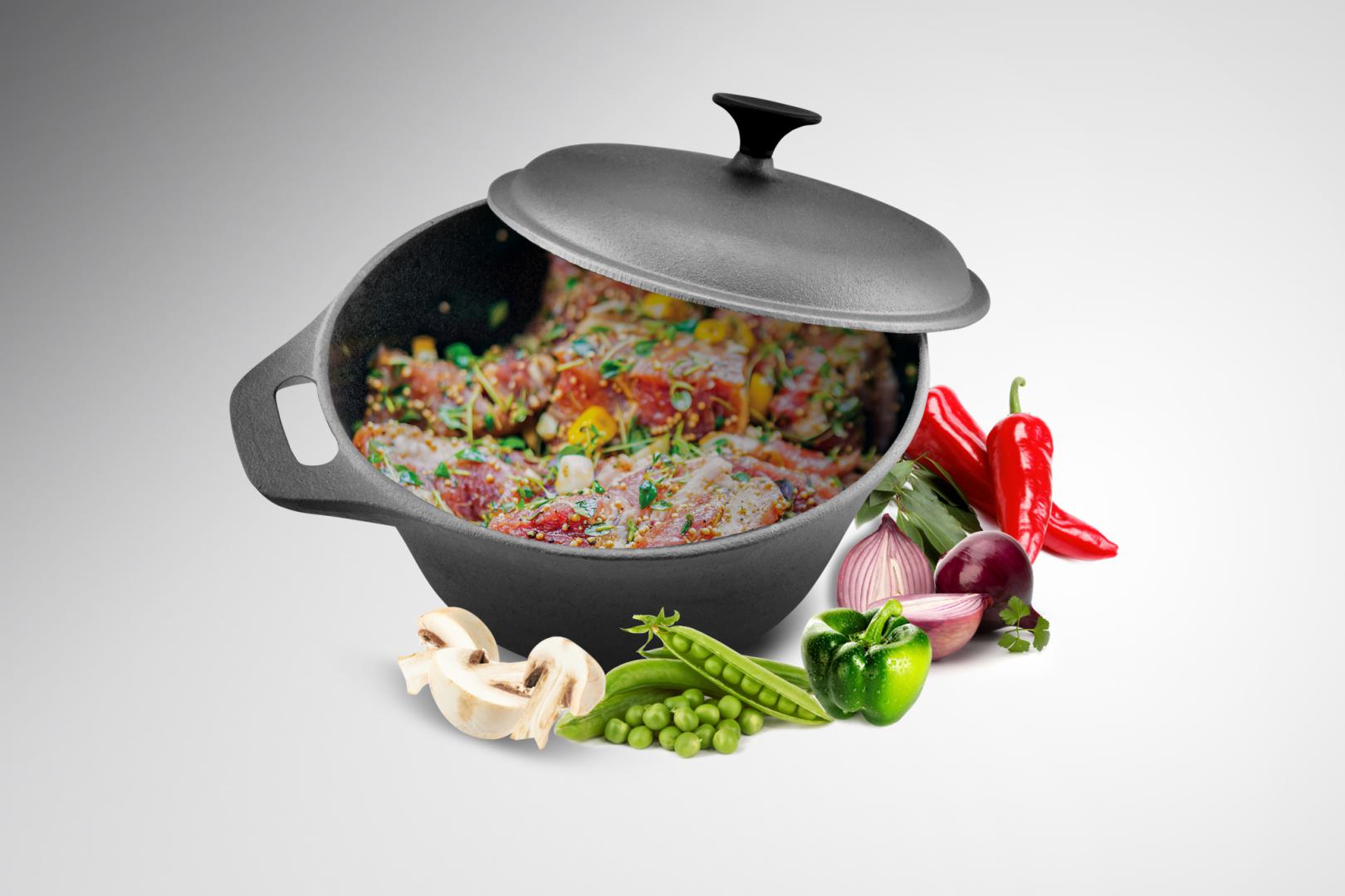 SEMIOALA FONTA PURA+CAPAC 24x10.8CM,3.8L, COOKING BY HEINNER - imagine 3