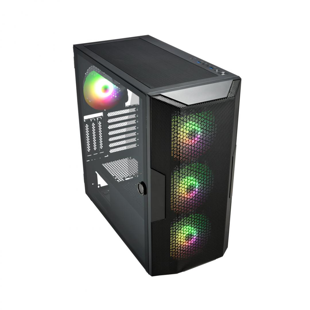 Carcasa FORTRON CUT592, RGB, Full Tower, Black - imagine 4