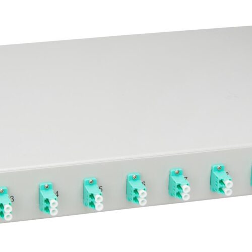 Splicebox, 4 fibre,LC,50/125?m OM3, culisant,19",1UV , ECO