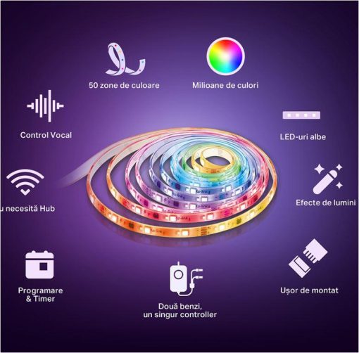 TP-Link Tapo L930-10 Smart light strip kit, 16 milioane culori - imagine 3