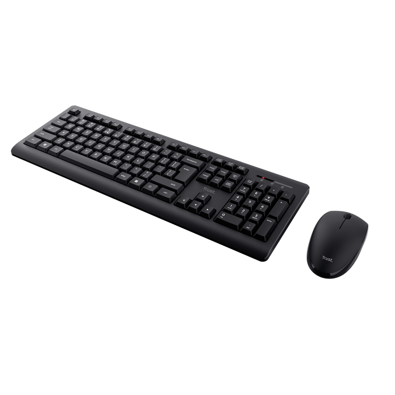 Kit Wireless tastatura si mouse TRUST Primo, taste numerice, Negru - imagine 5