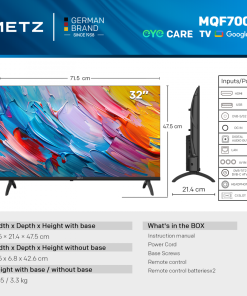 Televizor METZ QLED 32MQF7000Z, 80 cm, Smart Google TV, HD, - imagine 5