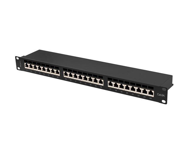 Patch panel 24 porturi 1U 19" Cat.6A FTP cu organizator - imagine 4