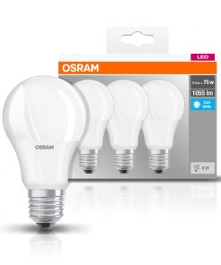 3 Becuri LED Osram Base Classic A, E27, 10W (75W),
