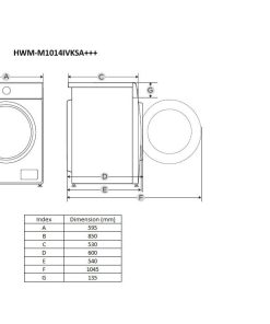Masina de spalat rufe HEINNER HWM-M1014IVKSA+++, 10 kg, 1400 rpm, - imagine 2