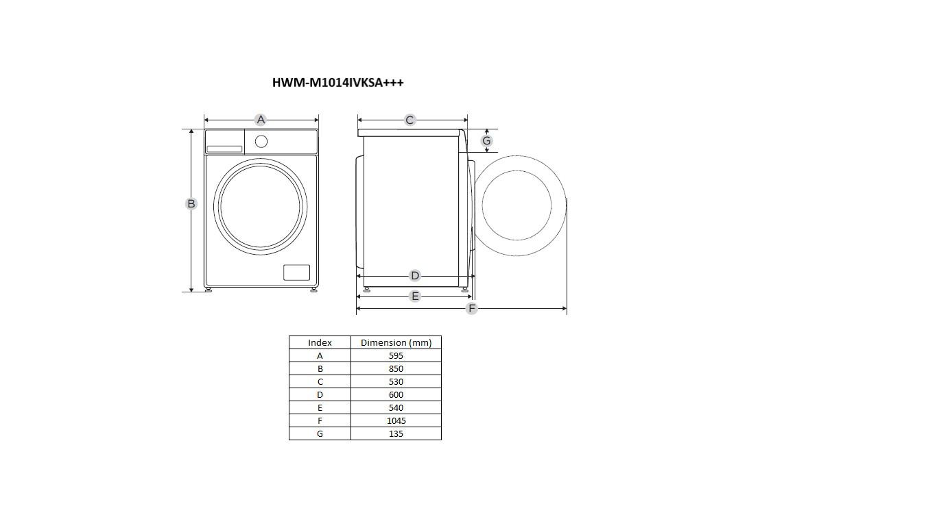 Masina de spalat rufe HEINNER HWM-M1014IVKSA+++, 10 kg, 1400 rpm, - imagine 3