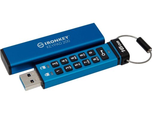 Memorie USB Kingston Keypad 200 16 GB, USB 3.2, Albastru - imagine 4