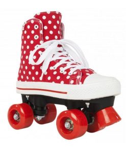 ROLE ROOKIE CANVAS HIGH POLKA DOTS 33 ROSU ALB
