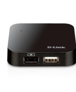 Hub USB D-Link DUB-H4, USB-A, 4 porturi, Negru