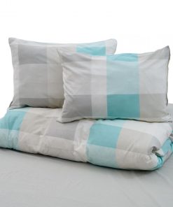 Set de pat king size bumbac,92gsm,Square - imagine 5