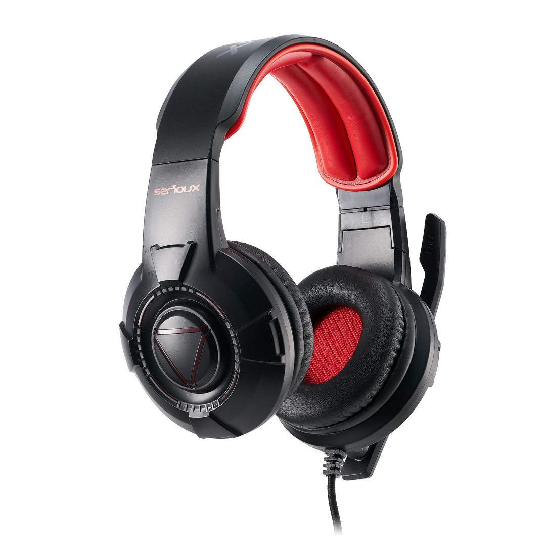 Casti cu microfon X by Serioux RUARI, Gaming, negru - imagine 4
