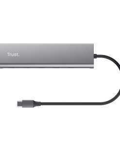 Hub USB Trust Halyx, USB-C, 5 porturi, Gri - imagine 3