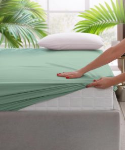 CEARCEAF PAT CU ELASTIC 140X200 CM VERDE - imagine 4