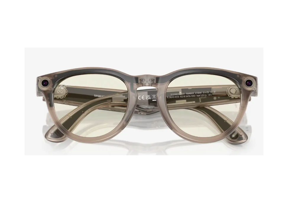 RayBan Meta Headliner Shiny Warm Stone/Dark Green Transitions - imagine 4