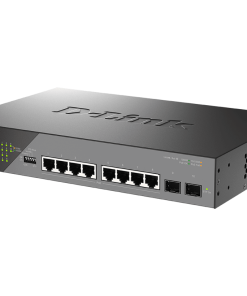 D-Link Switch DSS-200G-10MP, 8 porturi Gigabit POE, 2X SFP 1000Mbps,
